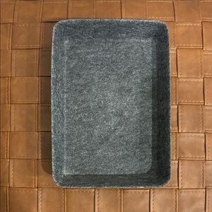 Gray Felt Storage Tray